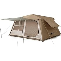 Amazon.co.jp: テント 2-6人用 4000mm耐水圧 ロッジ型 前後室あり